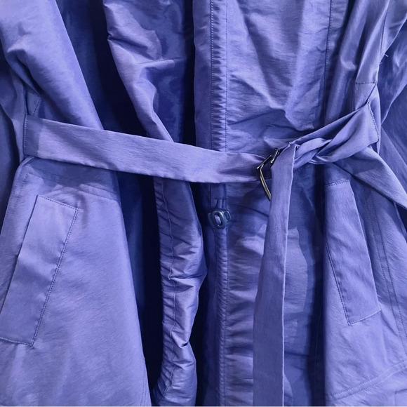 SAMUEL DONG Sz L Bubble Hem Slouchy Neck Drawstring Collar & Waist Trenchcoat - Picture 2 of 12